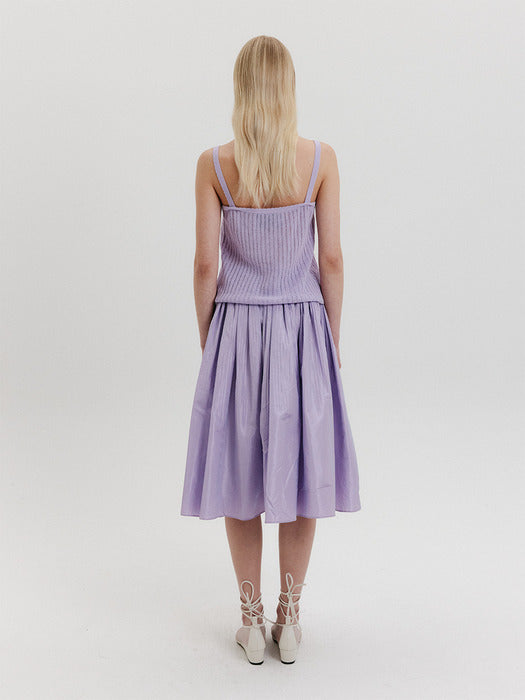 Eenk Pleats Midi Skirt - Lavender