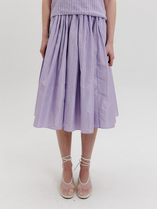 Eenk Pleats Midi Skirt - Lavender