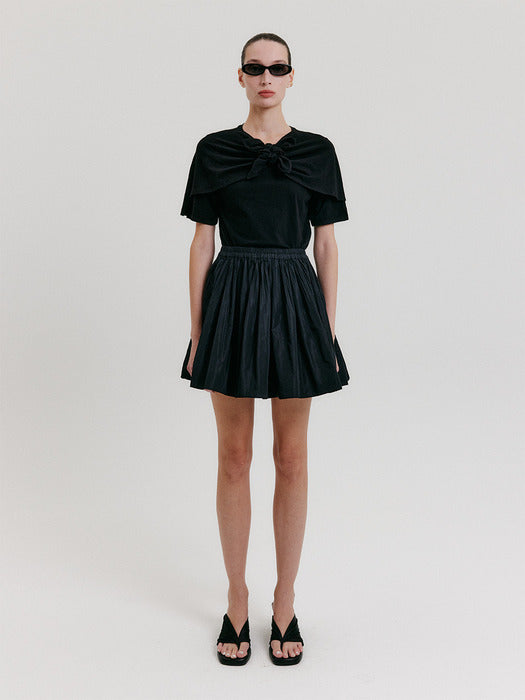 Eenk Pleats Mini Skirt - Black