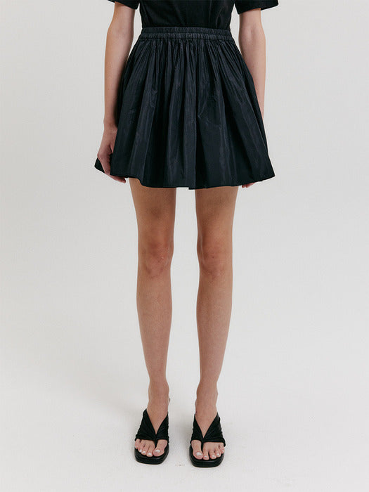 Eenk Pleats Mini Skirt - Black