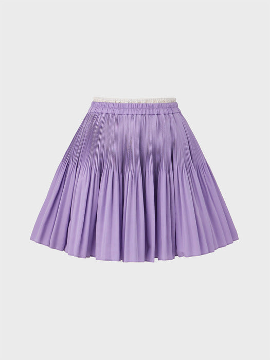 Eenk Pleats Mini Skirt - Lavender