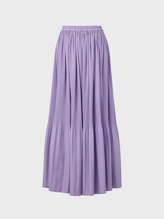 Eenk Pleats Maxi Skirt - Lavender