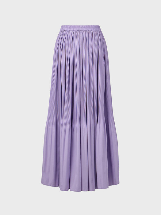 Eenk Pleats Maxi Skirt - Lavender