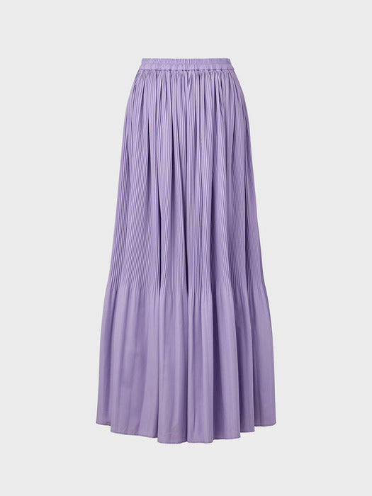 Eenk Pleats Maxi Skirt - Lavender