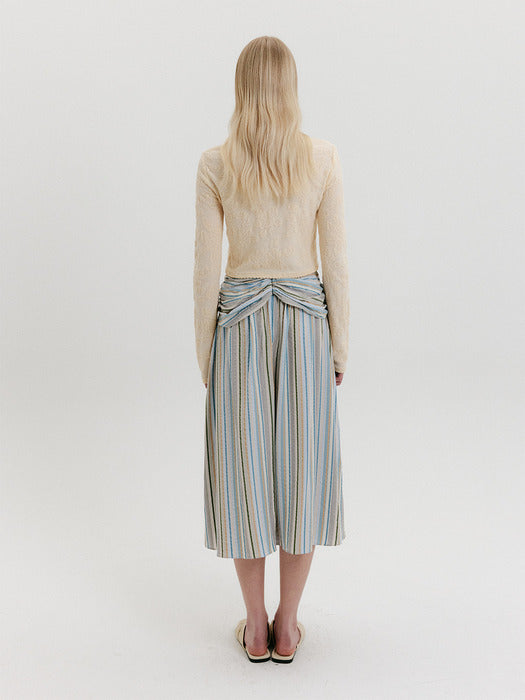 Eenk Knotted Shirring Skirt - Multi