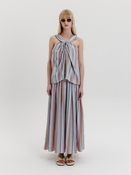 Eenk Knotted Long Dress - Multi