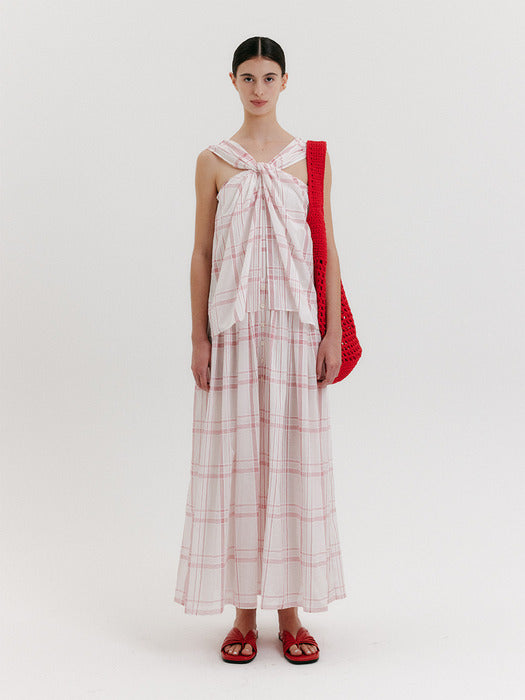 Eenk Knotted Long Dress - Pink