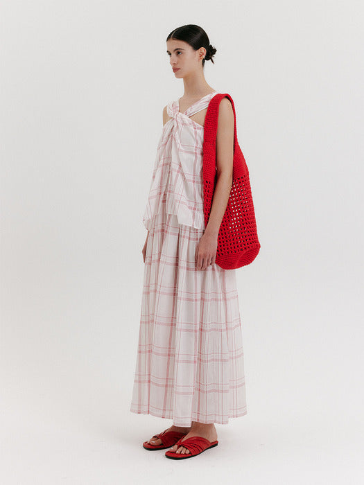 Eenk Knotted Long Dress - Pink