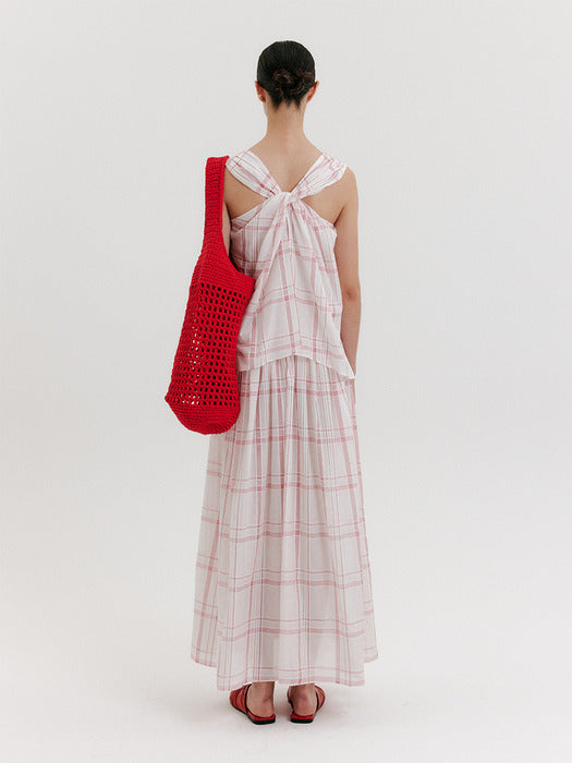 Eenk Knotted Long Dress - Pink