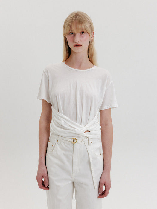 Eenk Knotted T-shirt - White