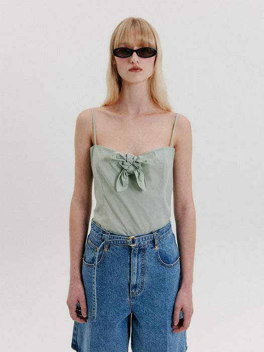 [EENK] Scarf Knotted Top - Mint