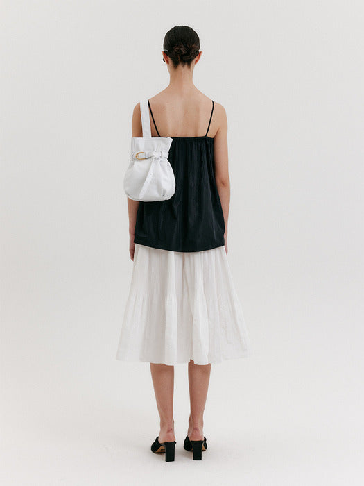 Eenk Pleats Sleeveless Top - Black