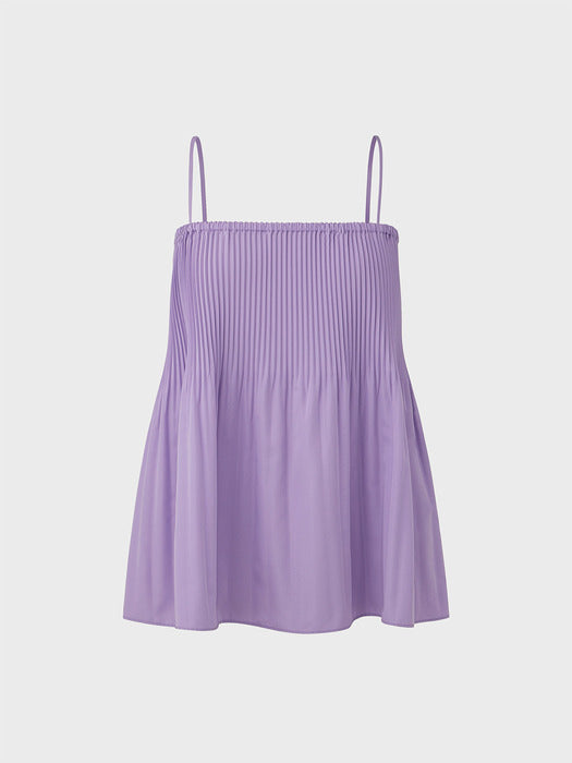 Eenk Pleats Sleeveless Top - Lavender