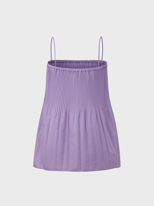 Eenk Pleats Sleeveless Top - Lavender