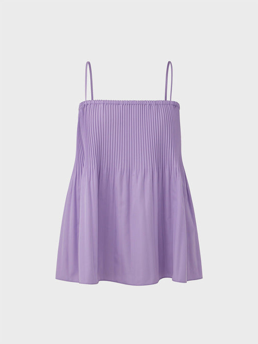 Eenk Pleats Sleeveless Top - Lavender