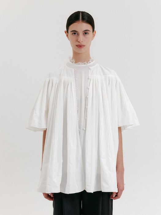Eenk Pleats Blouse - White