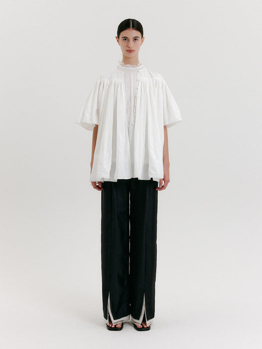 Eenk Pleats Blouse - White