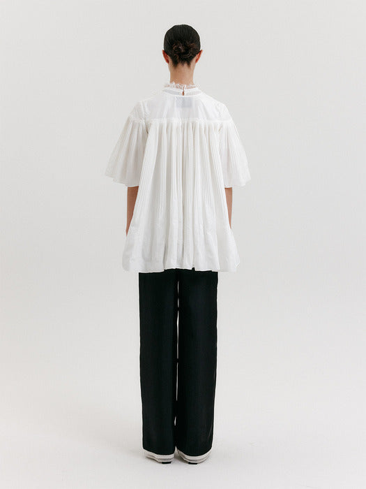 Eenk Pleats Blouse - White