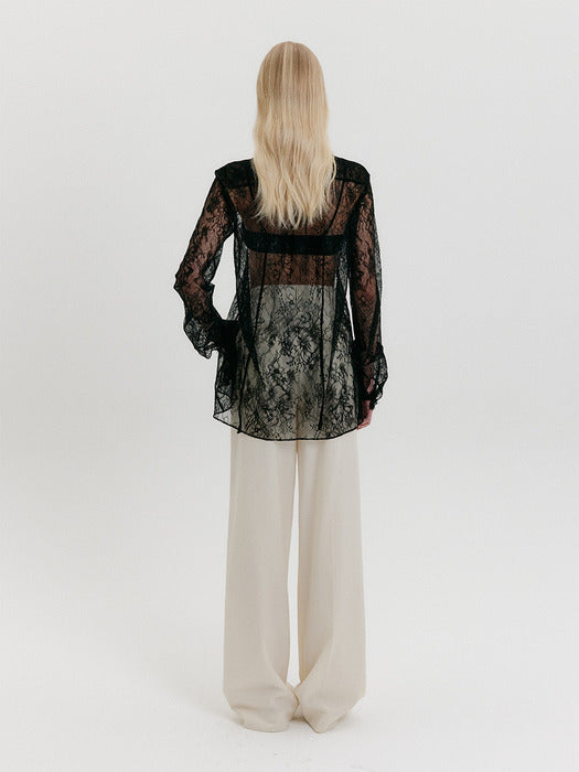 [EENK] Lace Shirts - Black