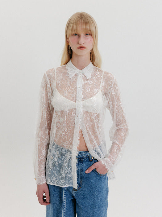 Eenk Lace Shirts - White