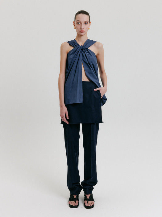 Eenk Knotted Top - Navy