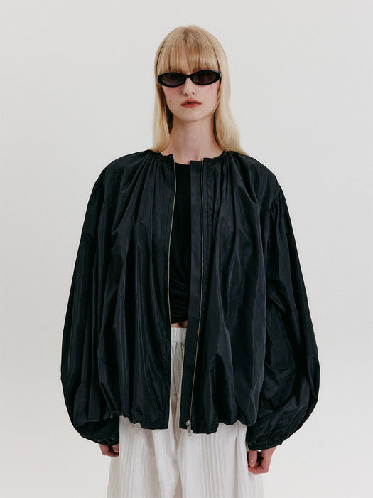 Eenk Shirred Volume Jumper - Black
