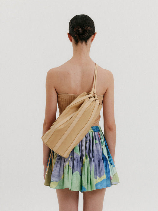 Eenk Striped Sling Bag - Beige