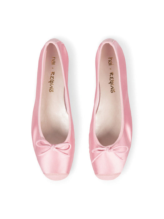 送料無料 Hai SEOUL ETA – Pink) (Light Shoes Ballerina Reqins X バレエ