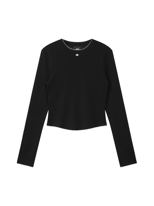 Emis (Womens) Mini Corsage Sleeve Top-Black