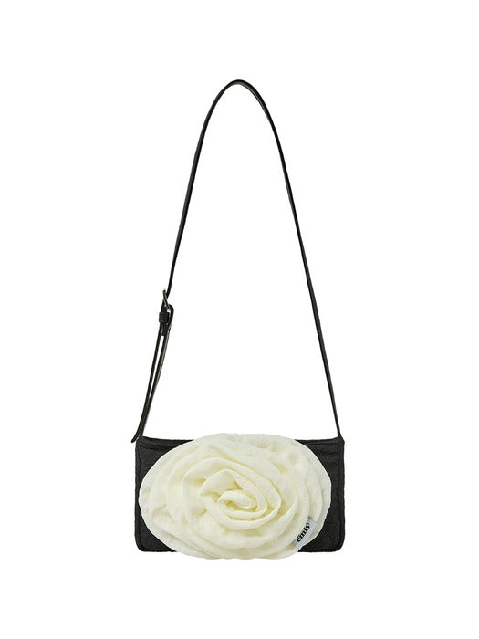 [emis] CORSAGE FLAT BAG-BLACK/IVORY