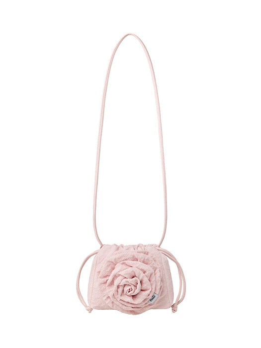[emis] CORSAGE STRING MINI BAG-PINK