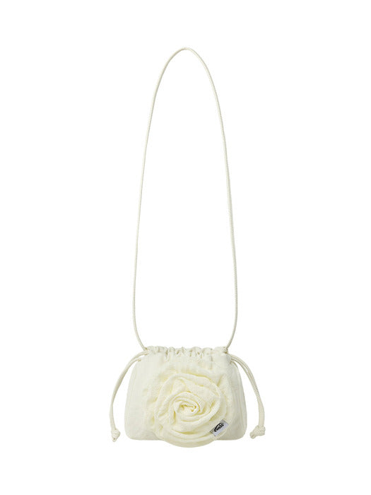 Emis Corsage String Mini Bag-Ivory