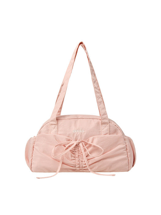 [emis] NYLON SHIRRING POCKET DUFFLE BAG-PINK