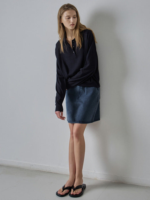 Facade Pattern Knitwear - navy