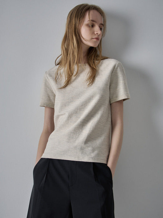 Facade Pattern Cotton Melange T-shirt