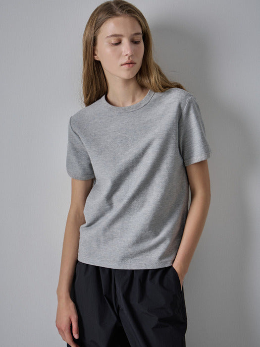 Facade Pattern Cotton Melange T-shirt