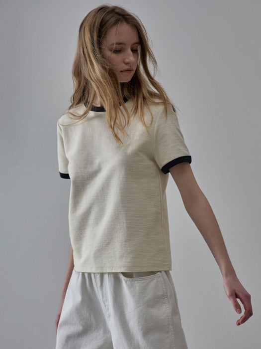 Facade Pattern Ringer Cotton T-shirt