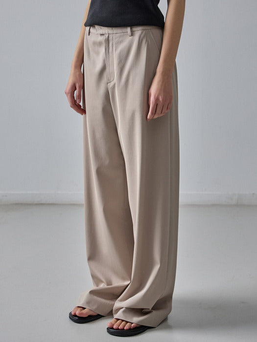 [facade pattern] Summer Relaxation Pants - Beige