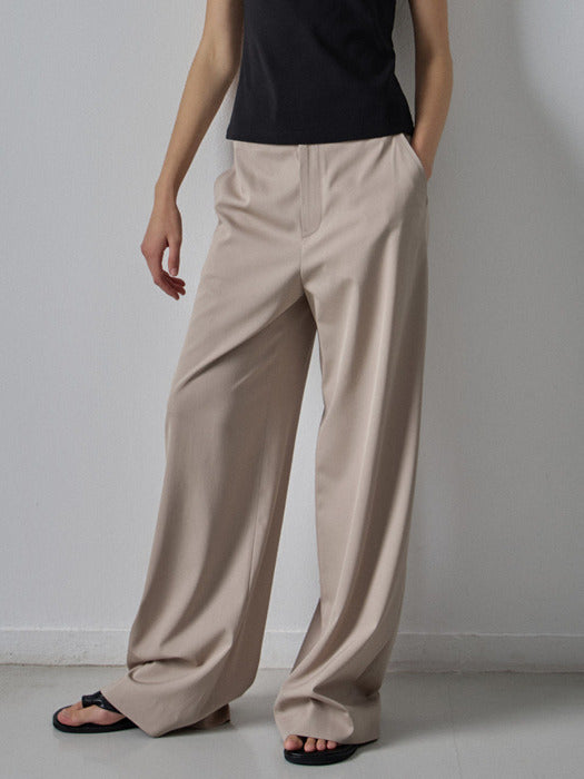 Facade Pattern Summer Relax Pants beige