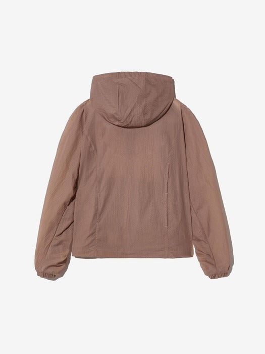 Lightweight Ripstop Shirred Hooded Windbreaker_FS2JKH2152F_LBR