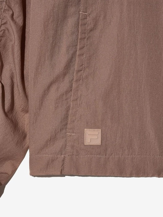 Lightweight Ripstop Shirred Hooded Windbreaker_FS2JKH2152F_LBR