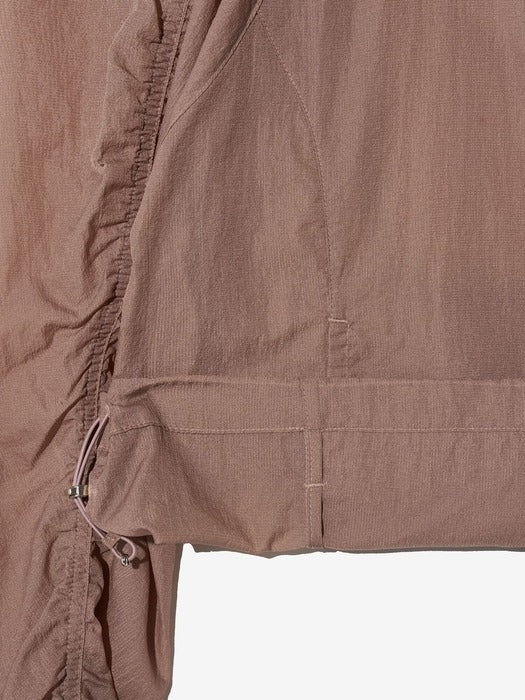 Lightweight Ripstop Shirred Hooded Windbreaker_FS2JKH2152F_LBR