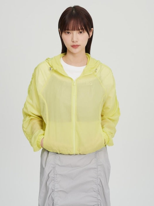 Lightweight Ripstop Shirred Hooded Windbreaker_FS2JKH2152F_LYE