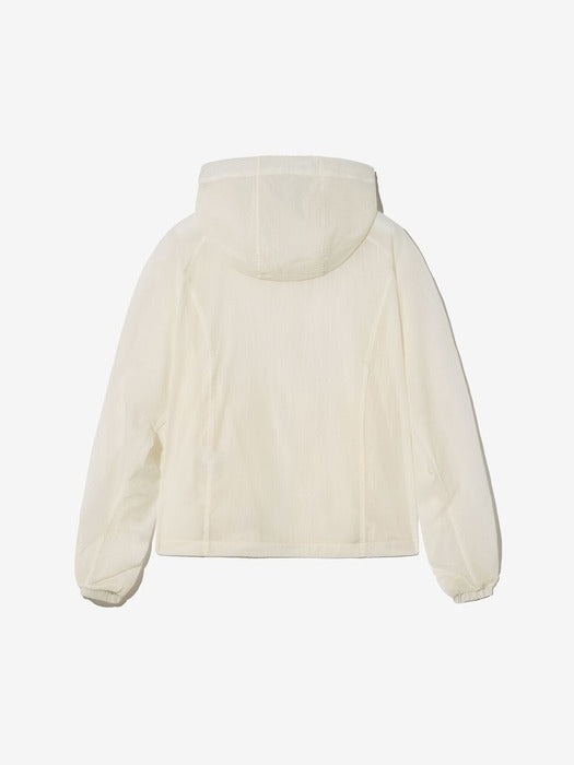 Lightweight Ripstop Shirred Hooded Windbreaker_FS2JKH2152F_OWH