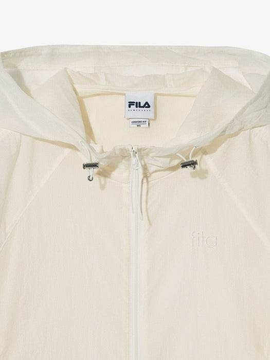 Lightweight Ripstop Shirred Hooded Windbreaker_FS2JKH2152F_OWH
