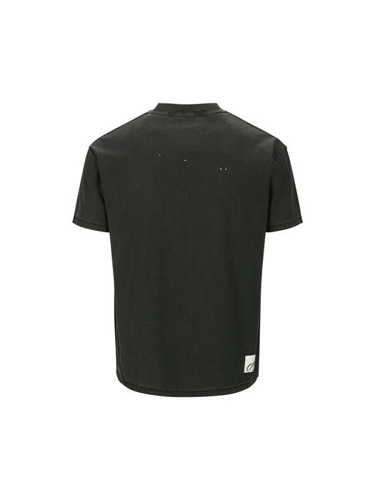 [andersson bell] UNISEX HEART MESSAGE T-SHIRT atb1251u(CHARCOAL)