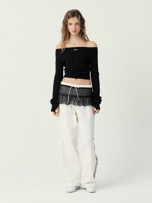 Grove 25Ss Drew Layered Skirt (Black)