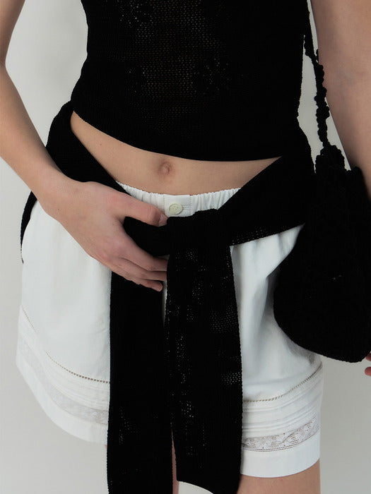 Grove 25Ss Daisy Knit Cardigan (Black)