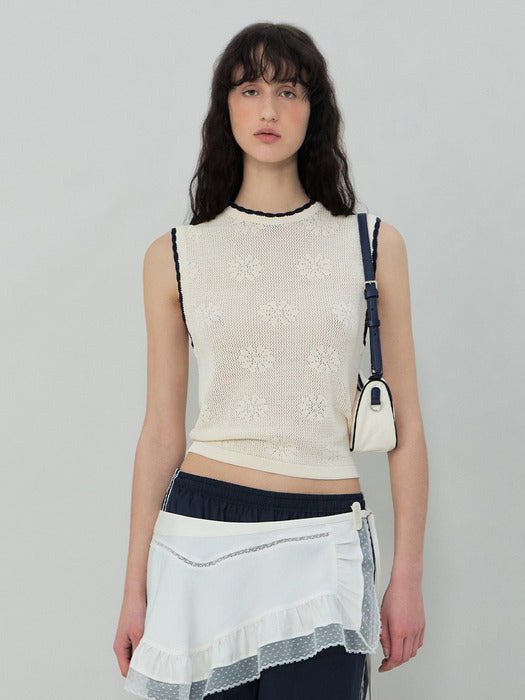 Grove 25Ss Daisy Knit Top (Ivory)