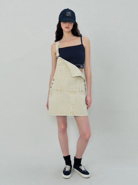 Grove 25Ss Blake Denim Overall (Beige)